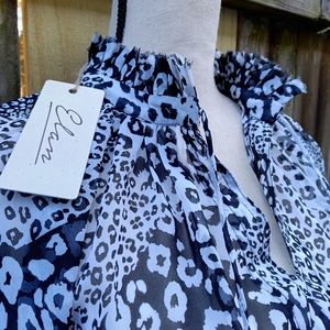 4/$40 Sheer Nordstrom by Elan, Leopard print top